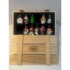 Thomas Pacconi Museum Series Christmas Ornaments 10 Pc Set In Wooden Crate